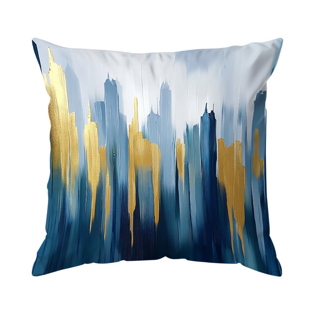 Abstract Art Lines Cushion Pillowcase Printed Polyester 45X45Cm Throw Pillowcover Decorative Sofa Cushion Pillowslip Home Decor
