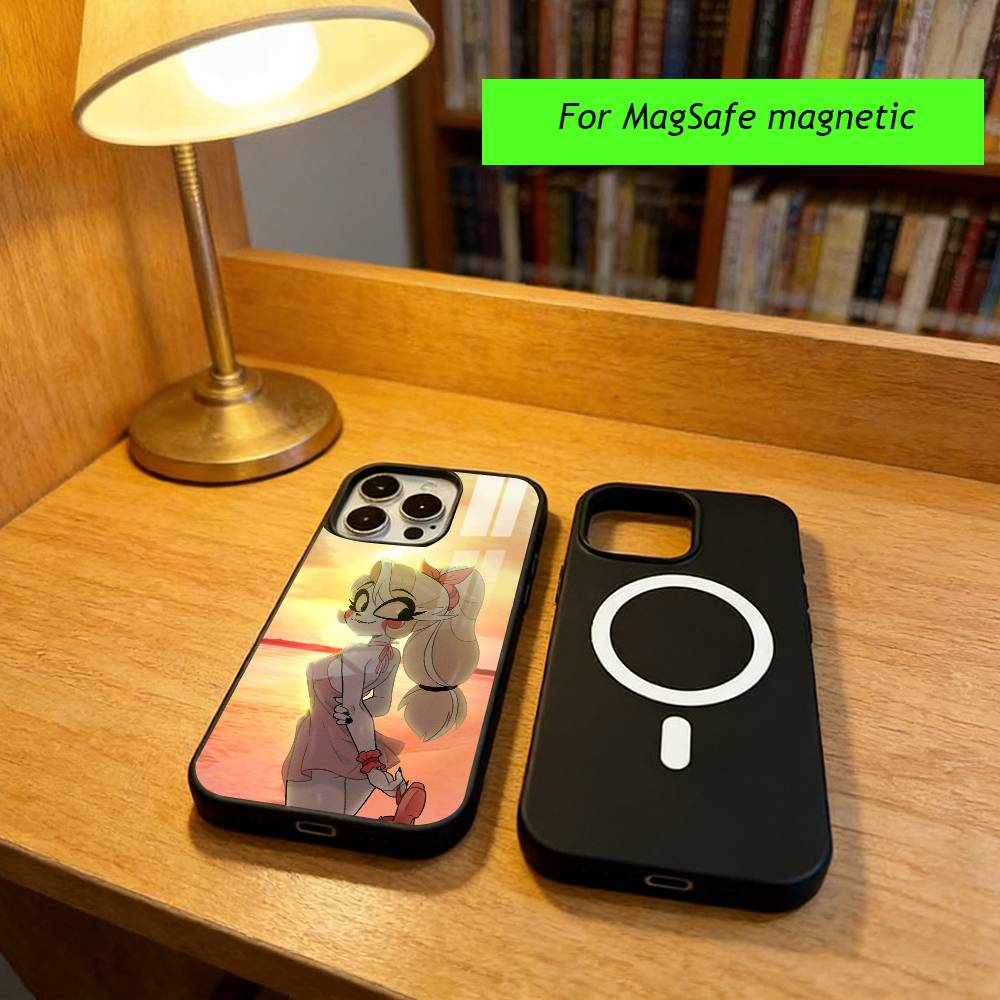Hazbin Hotel Charlie Morningstar Phone Case For iPhone17,16,15,14,13,12,11 Plus,Pro Magnetic For Magsafe Wireless Charging iPhone13