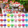 New 10-80PCS Mini Resin Mushroom 8 Colors Small Mushrooms for Dollhouse Decor Micro Fairy Garden Landscape Aquarium Tiny Toys