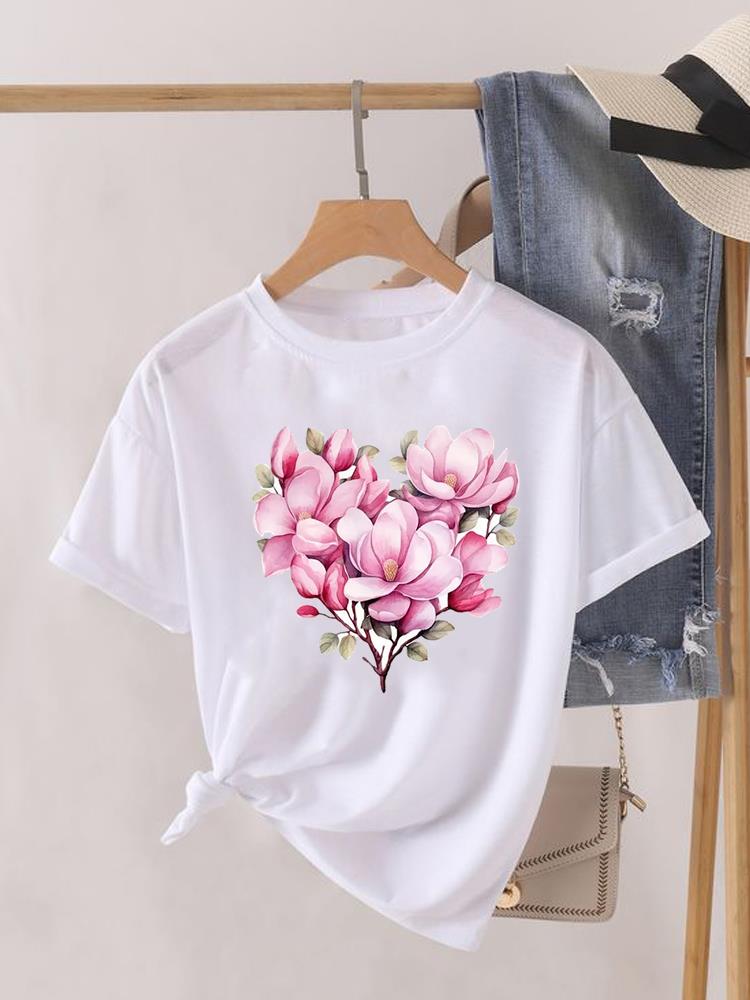 Aquarell Schmetterling Niedlich 90er Kleidung Damen Kurzarm T-Shirt Frauen Print Weiblich Grafik T-Shirts Mode Kleidung Lässiges T-Shirt