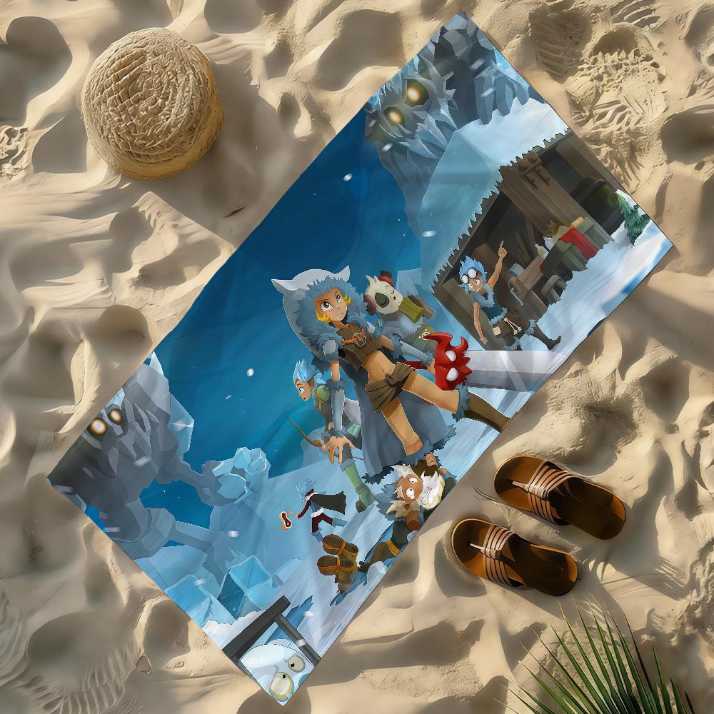 Spiel D-Dofus-S Handtuch Weich Leicht Anti-Sand Großes Strandhandtuch Schnelltrocknend Bad Sport Familie