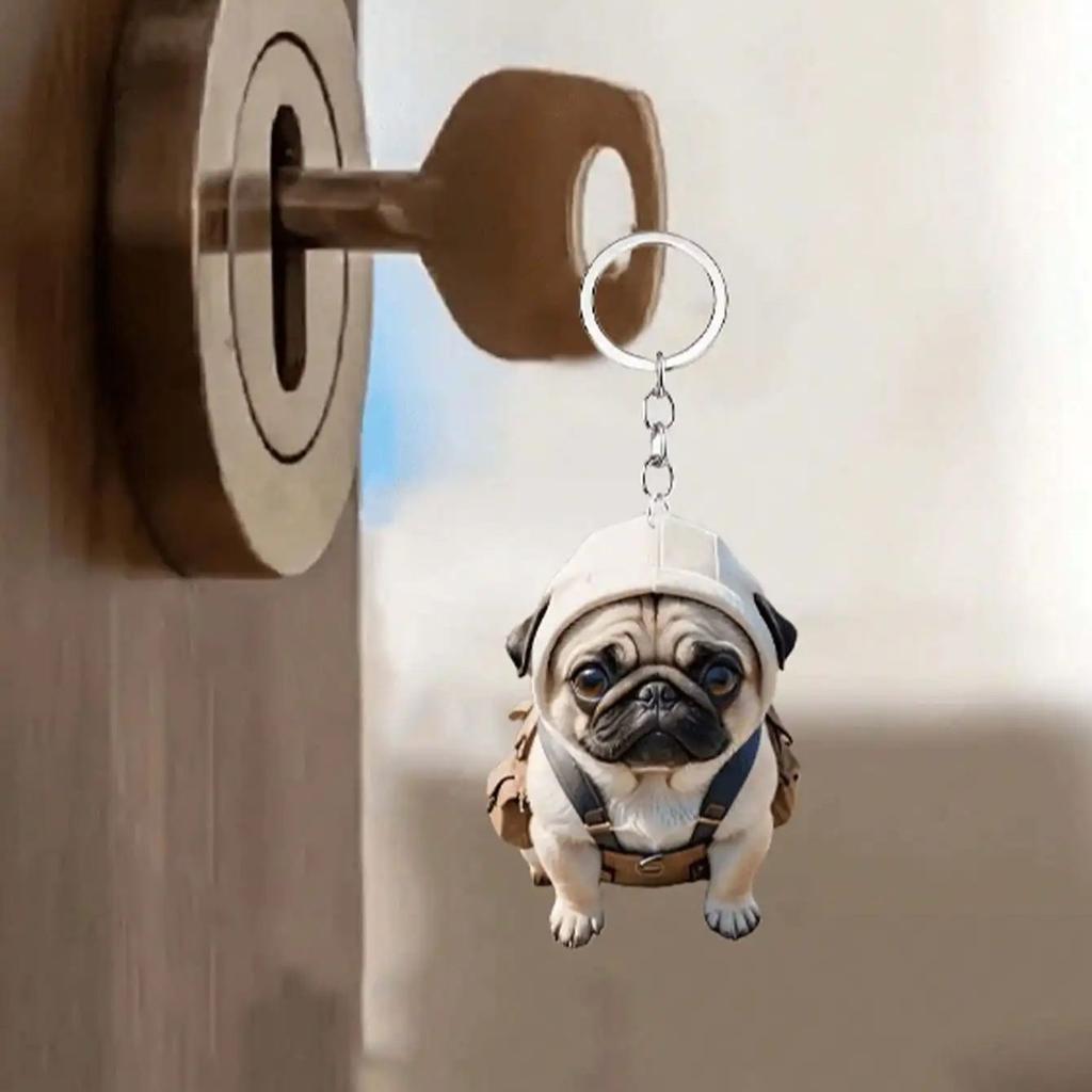 Niedlicher Taschen-Schlüsselanhänger, Niedlicher 2D-Grafik-Schlüsselanhänger, DIY Thanksgiving, Weihnachten, Halloween-Schlüsselanhänger, Rucksack-Accessoires