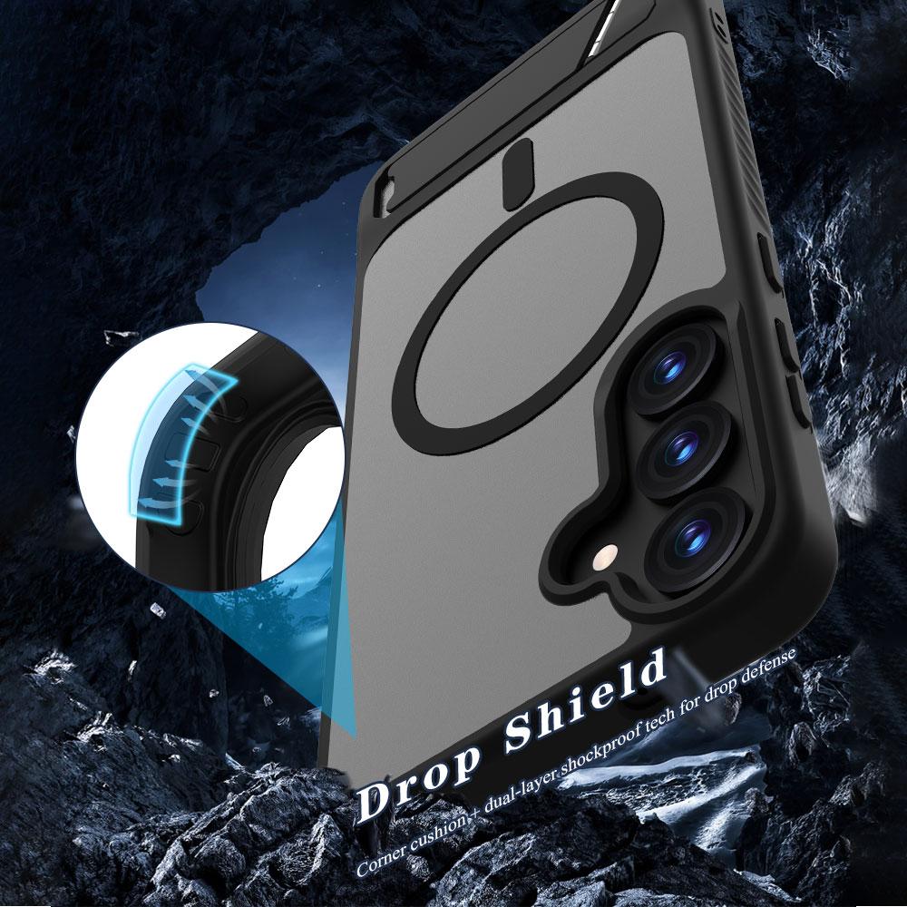 LEREACH Le-Chic Series For Samsung Galaxy S25+/S24+ Magnetic Case Kickstand TPU + PC Phone Cover