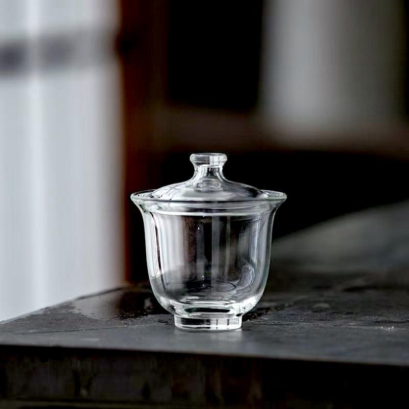 

80ML Transparent High Borosilicate Glass Gaiwan Tea Cover Bowl Tea Cup and Lid Heat Resistant Small Teacup Kung Fu Tea Set Acces 80ml чистый