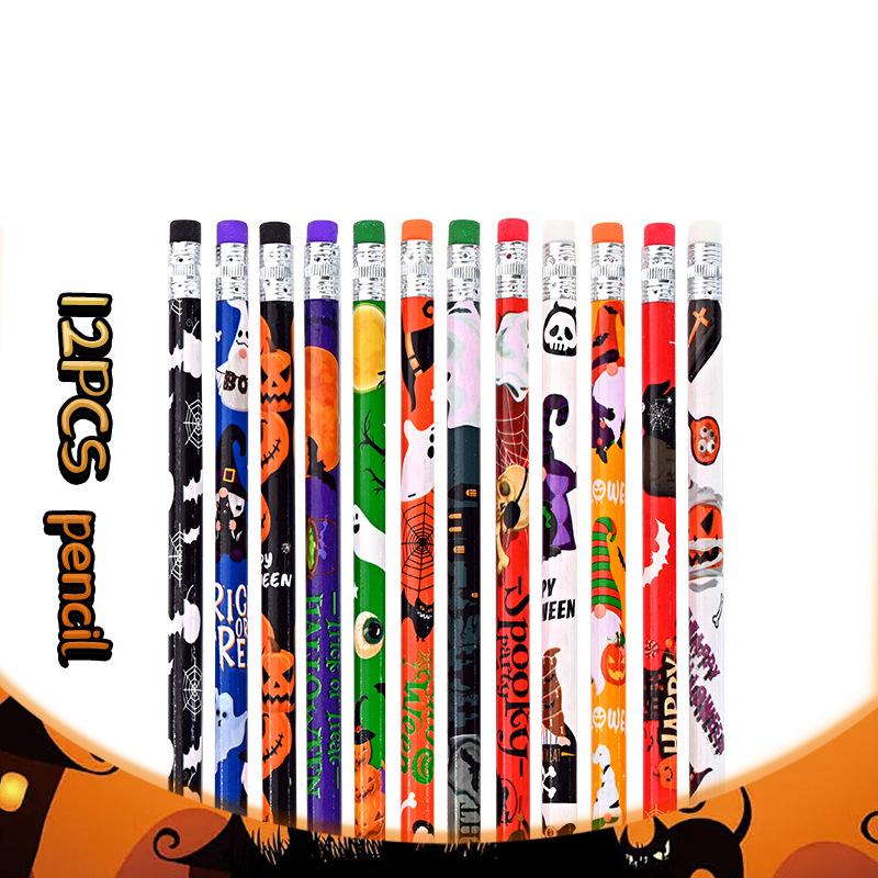 20Pz Matite di Halloween Design Casuale Matita HB Cartone Animato Tema Halloween Cancelleria Regalo per Studenti