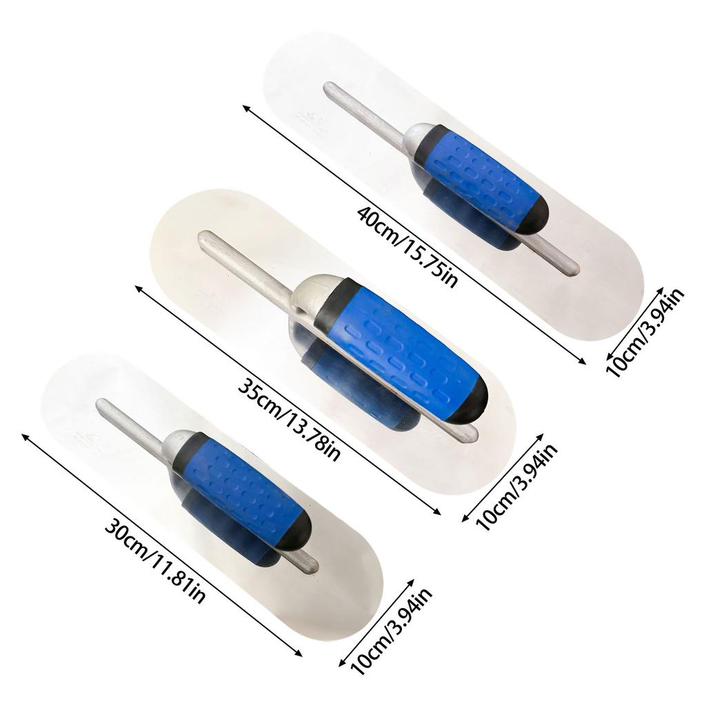 Stainless Steel Rounded Edge Trowel Drywall Tool For Smooth Plastering Ideal For Professional Masons And DIY Enthusiasts
