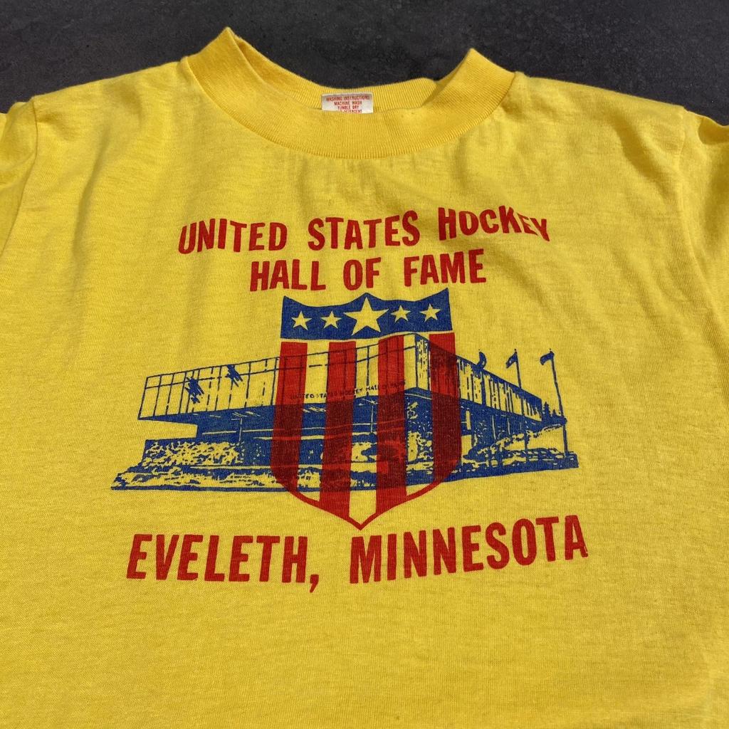 Vintage 70s 80s US Hockey Hall Of Fame Shirt Size M Eveleth MN NHL Minnesota