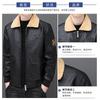 Large size leather jacket men's fleece thickened autumn and winter PU leather jacket youth locomotive flight suit