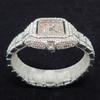 Luxury Diamond Watches for Women Fashion Silver Iced Out Square Wristwatch High Quality Bling Party Jewelry Clock Wedding Gift