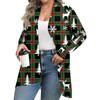 Women's Fall And Winter Fashion Casual Print Long Sleeve Mid-Length Cardigan Jacket