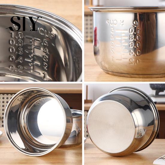 High Performance Inner Pot Rice Cooker Replacement Stainless Steel Volume Easy Maintenance Accessory Liner for Steaming Stewing Slow Simmering