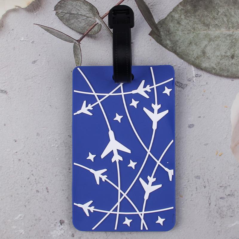 3D Airplane Luggage Tag - PVC Suitcase Identification Card Holder