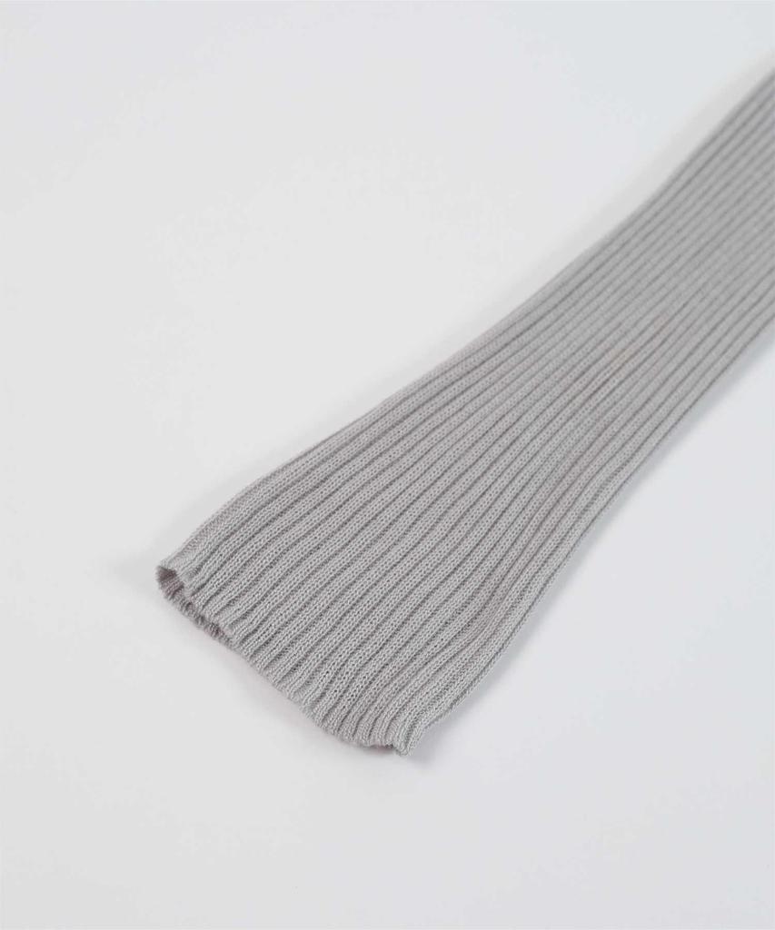 Yours High Neck Ribbed Sheer Knit BEXP4179 L Light Gray Women's