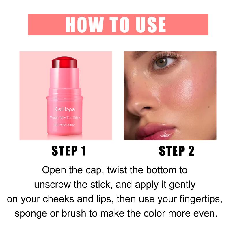 3-in-1 Wangen-Lippen-Tönstift Feuchtigkeitsspendender Rouge-Stift Augen Wangen Lippen Aufhellende Creme Wasser-Gel-Tönstift Mattes Kontur-Make-up