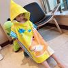 Large Cute Kids Hooded Bath Towel Cloak Cartoon Print Boys Girls Bathroom Beach Can Wear Super Absorbent Child Sunscreen Shawel