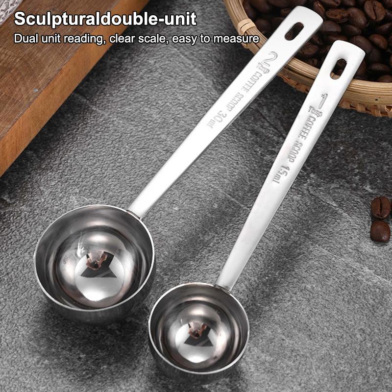 Stainless Steel Coffee Measuring Scoop Food Grade Multi Use Precise Markings for Home Baking Spice Measuring Use