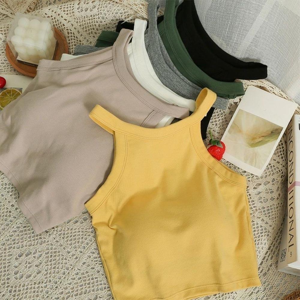 Strap Vest for Spring and Summer, Pure Cotton Back with Chest Cushion, Worn As A Base Layer, Sports Chest Wrap and Strapless Top for Women