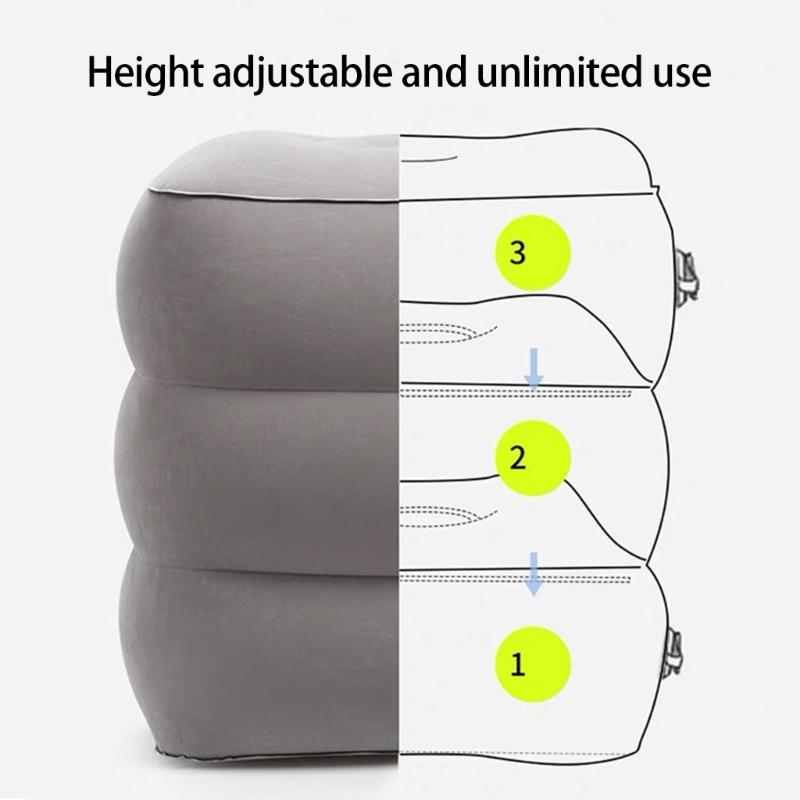 Push-up Inflatable Foot Rest Pillow Foot Rest Recliner Cushion for Muscle Soreness Relief in Travel or Office