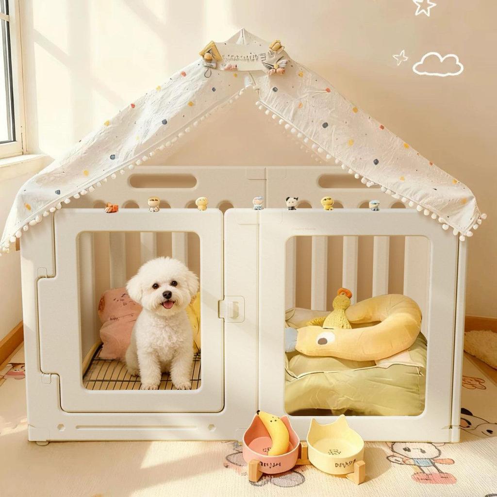 Panoramic Transparent Dog Barrier for Medium & Small Pets - Indoor Use