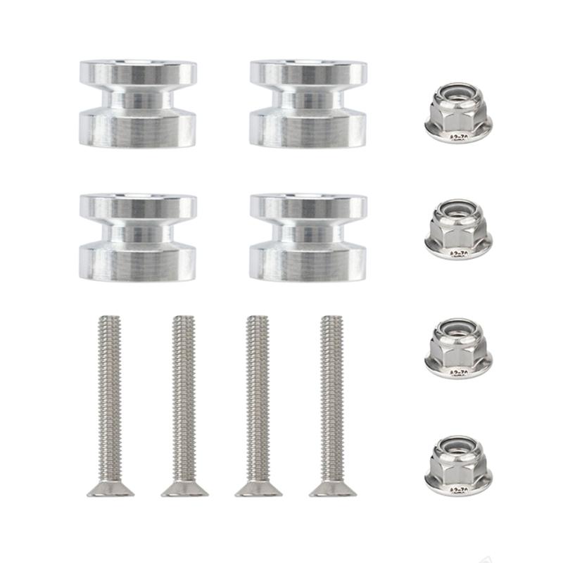 Set aus 4 universellen Motorrad-Wartungs-Heckboxen, Schnellverschluss-Pads, leichte Aluminiumlegierung mit Anti-Rutsch-Design