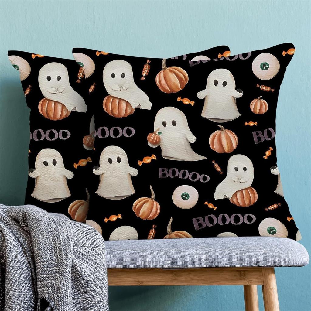 Halloween Pillow Cover Specter  Print Pillow Living Room Sofa Cushion Bedside Pillow Cover