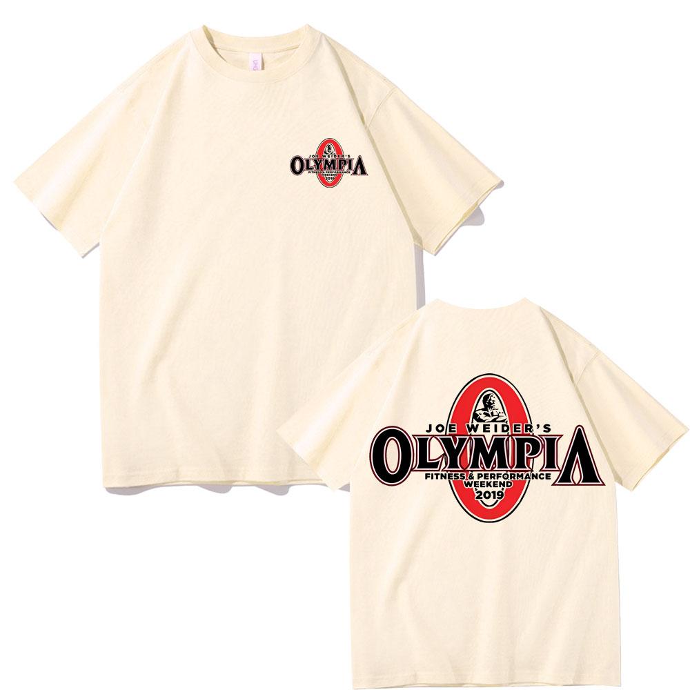 Hot Sale Olympia Fitness Male High Quality Short Sleeve Tees Unisex Gyms 100 Cotton T Shirt Unisexs Causal Oneck Oversized Tshirts