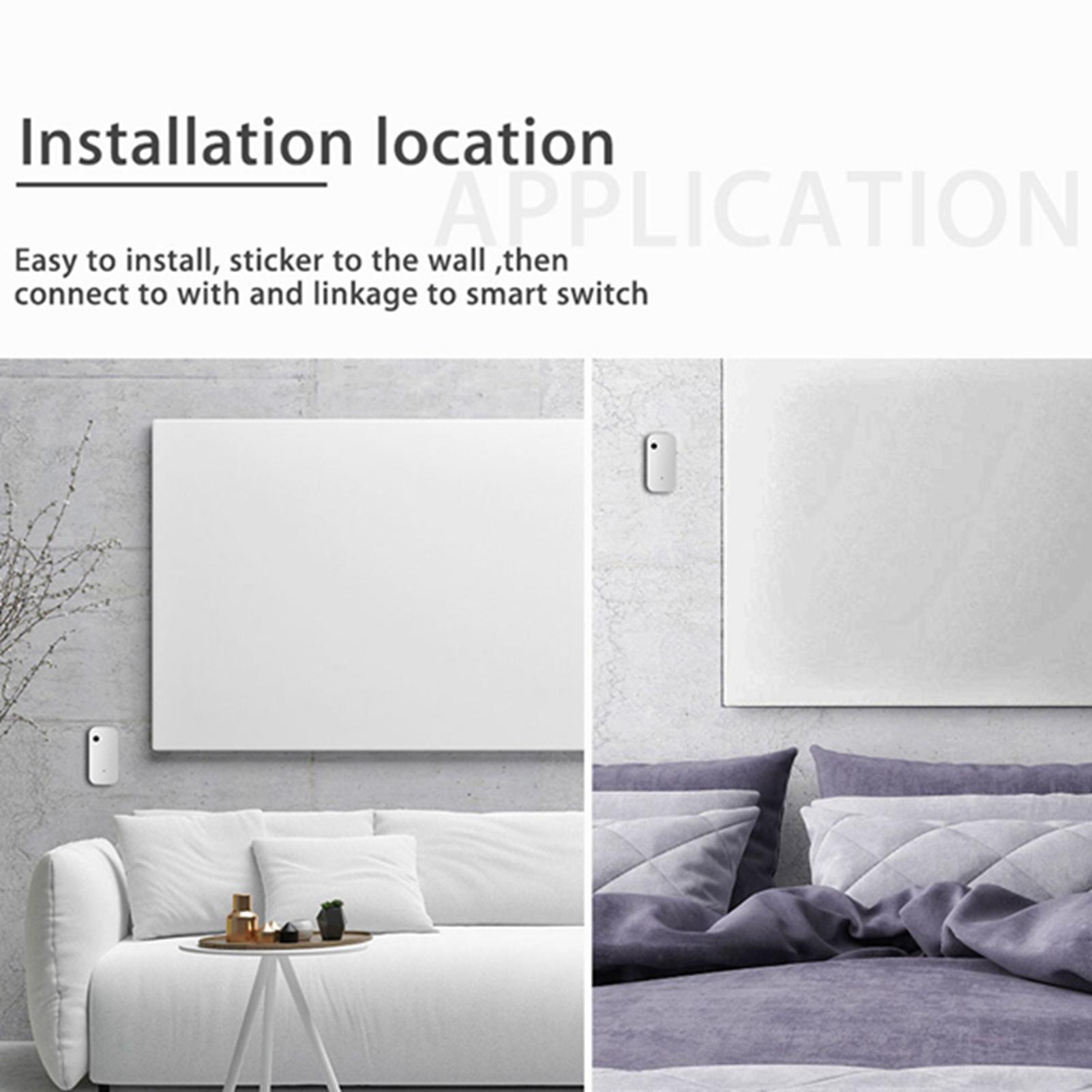 

Tuya ZigBee Light Sensor Intelligent Home Illumination Sensor Linkage Control Brightness Sensor Work with Tuya Device Wireless Fidelity белый