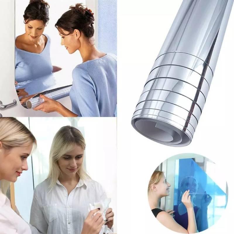 Mirror Adhesive Self Sticker Wall Attached Length Floor Trim Reflective Film