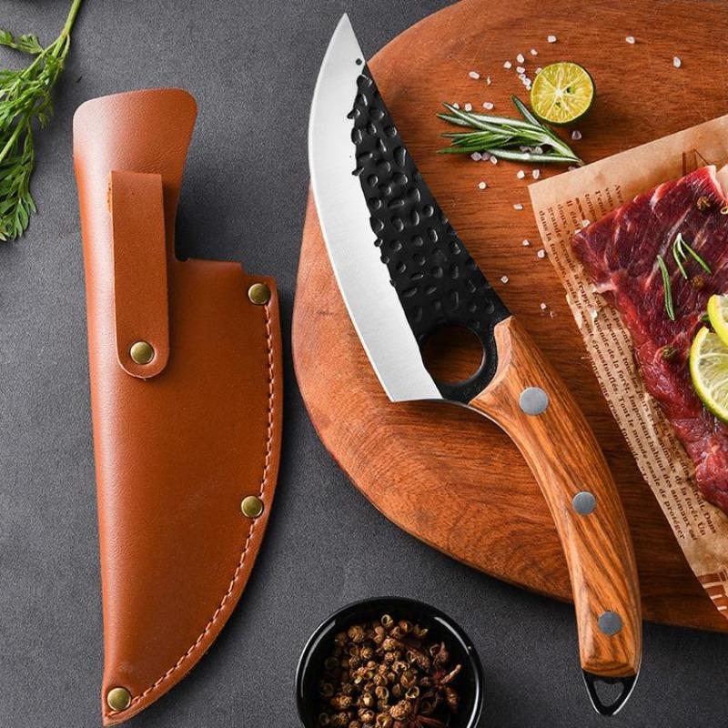 Hammer Forged Boning Knife Stainless Steel Butcher's Sharp Meat Knife Vegetable Slicing Knife Household Kitchen Knife