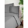 Parure de lit - 1 housse de couette 220 x 240 cm + 2 taies d'oreiller 60 x 60 cm - 100% coton renforcé - Gris