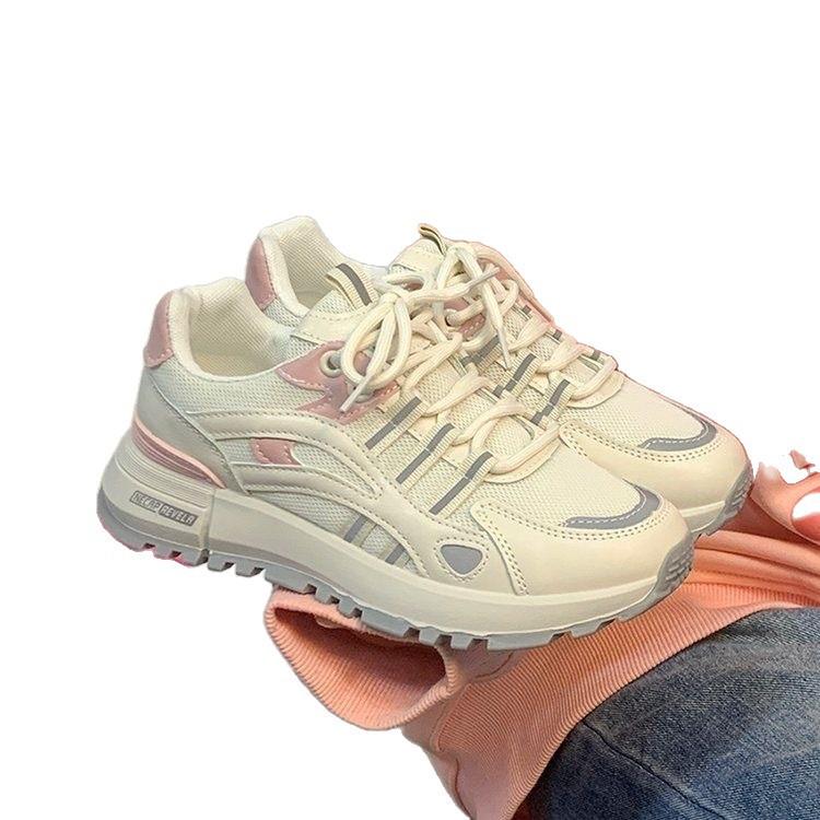 Daddy shoes women's ins tide 2025 spring new thick-soled breathable running shoes Korean version of super fire casual sports shoes