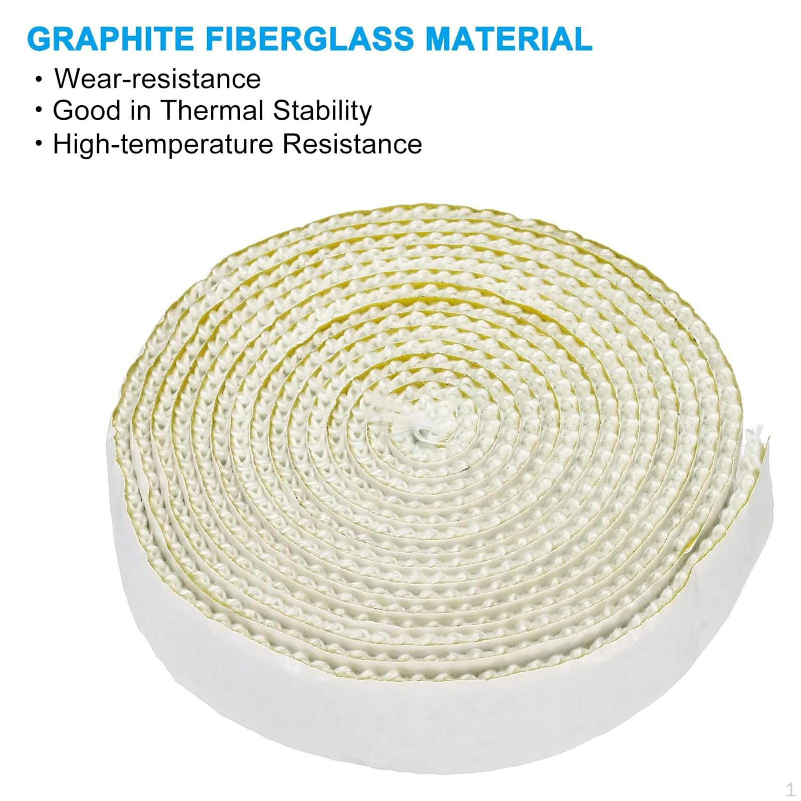 

Gasket Tape for Stove Double Sided Heat Resistant Versatile Door Rope Workshop 3mmx15mmx3m