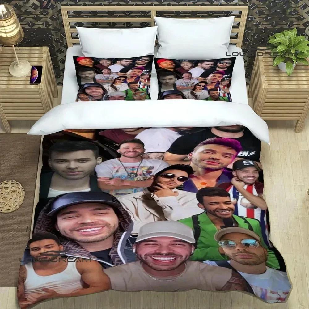 Latin Singer Romeo Santos Bedding Set Printed Bed Set With Pillowcase Bed Duvet Cover Single Double Queen King Size Luxury Gift