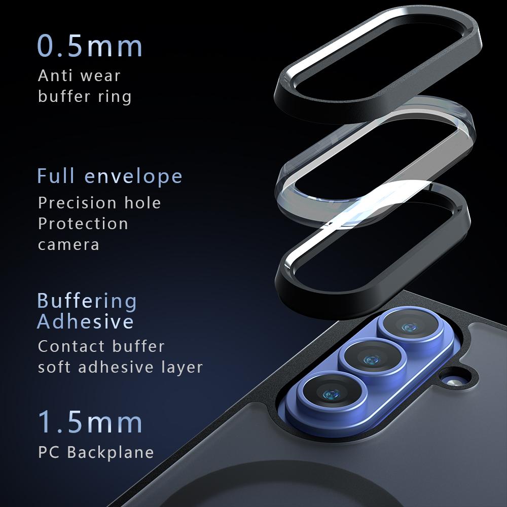 For Samsung Galaxy Z Fold7 5G Case Compatible with MagSafe Clear TPU+PC Shockproof Phone Cover