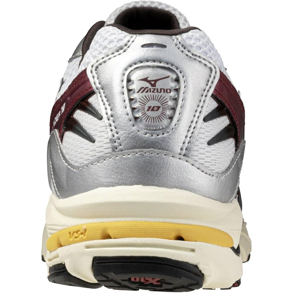 Mizuno Wave Rider 10 Sneakers White Black Wine Red 26.5 cm Athletic Footwear