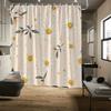 Plant Flower Shower Curtain - Natural Theme, Retro Art Pattern, Polyester, 12 Hooks, 70.8x70.8,Fashionable Bath & Bathroom Decor