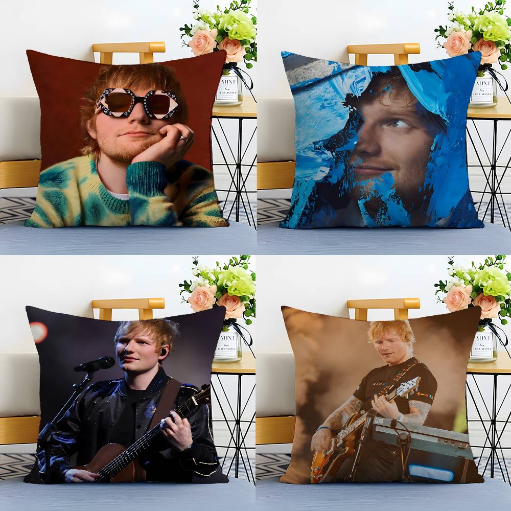 Electronic Music Pop Singer E-Ed Sheeran-MT Pillow Case Printing Pillowcase Living Room Sofa Cushion Cover Bedroom Room Decor