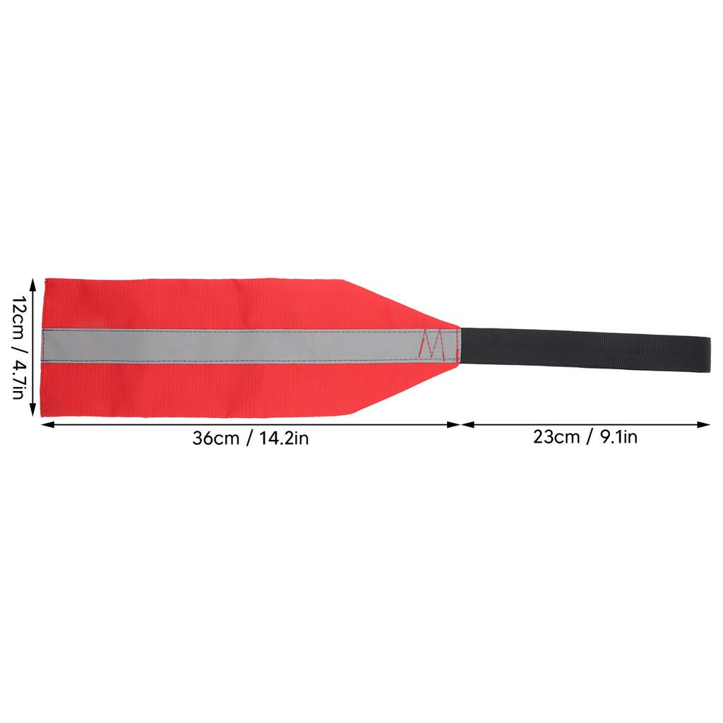 2 Pezzi Bandiera di Sicurezza da Viaggio per Kayak Canoa Bandiera Rossa di Avvertimento con Fettuccia per Traino Canoa Kit Accessori di Sicurezza per Camion