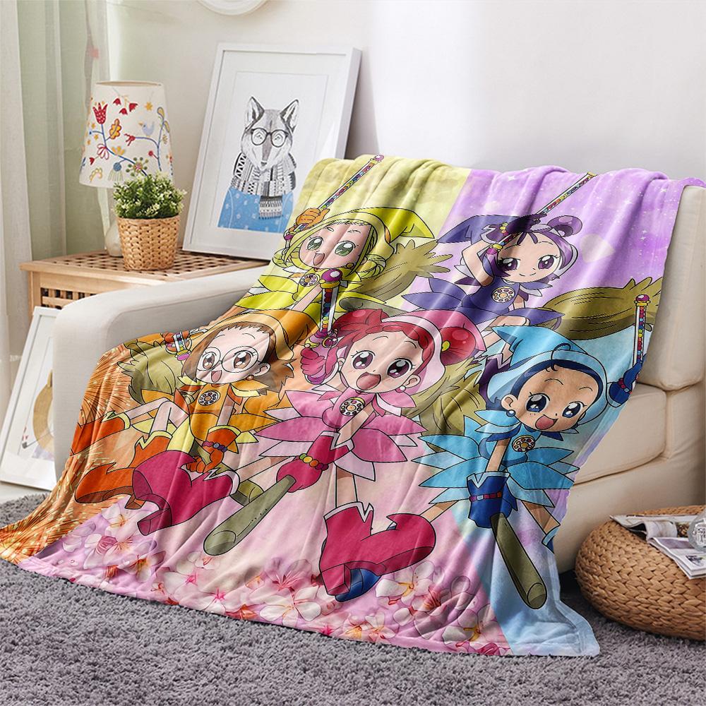 Ojamajo Doremi Flannel Blanket, High Quality Comfortable for All Seasons, Home Decor, Warmth and Comfort