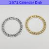 Suitable For ETA2671 Movement Calendar Disc 3 o'clock 6 o'clock Positions White Gold 2671 Calendar DiscWatch accessories