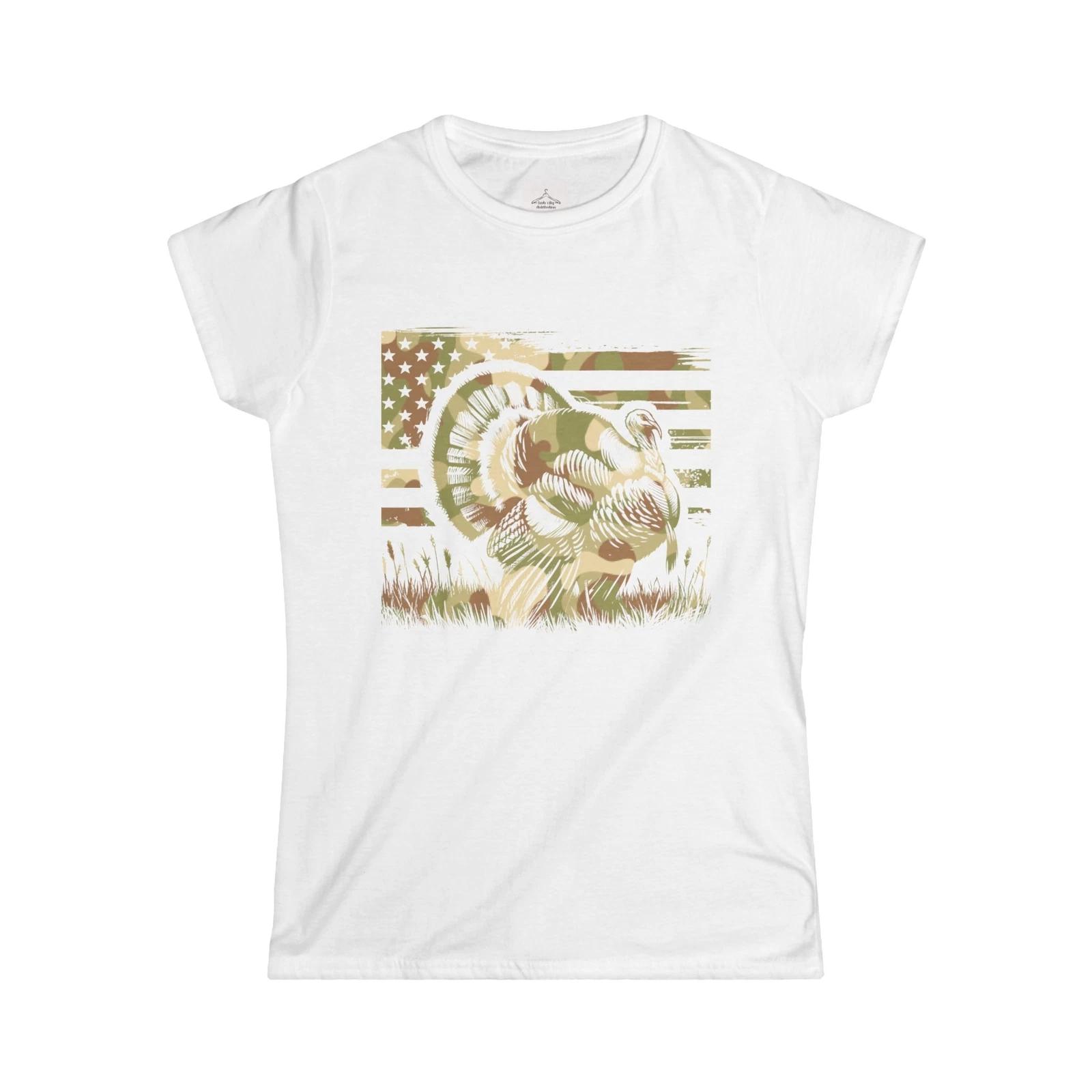 

Flag Turkey Soft style Tee, Fall Fashion, Women s Shirt, 2XL