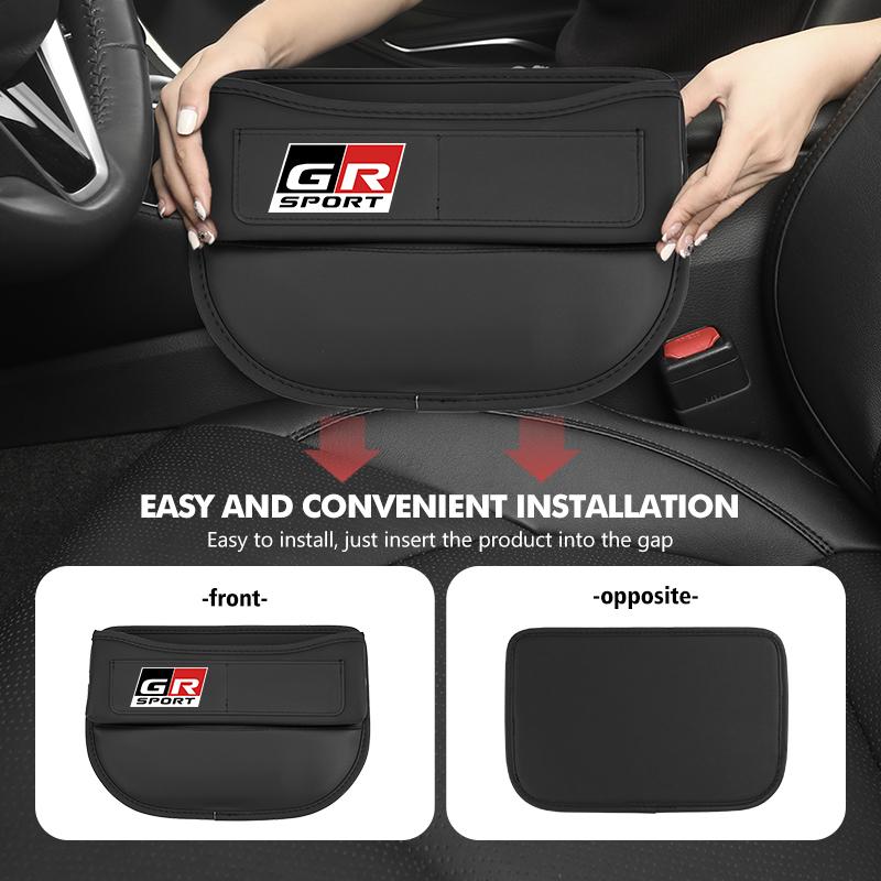 Car Seat Gap Organizing Storage Box Auto Decoration Accessories For Toyota GRsport Hilux Aygo Yaris Corolla Rav4 CHR Auris