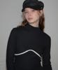 Salon De Yon Line Point High Neck Dress_ Black