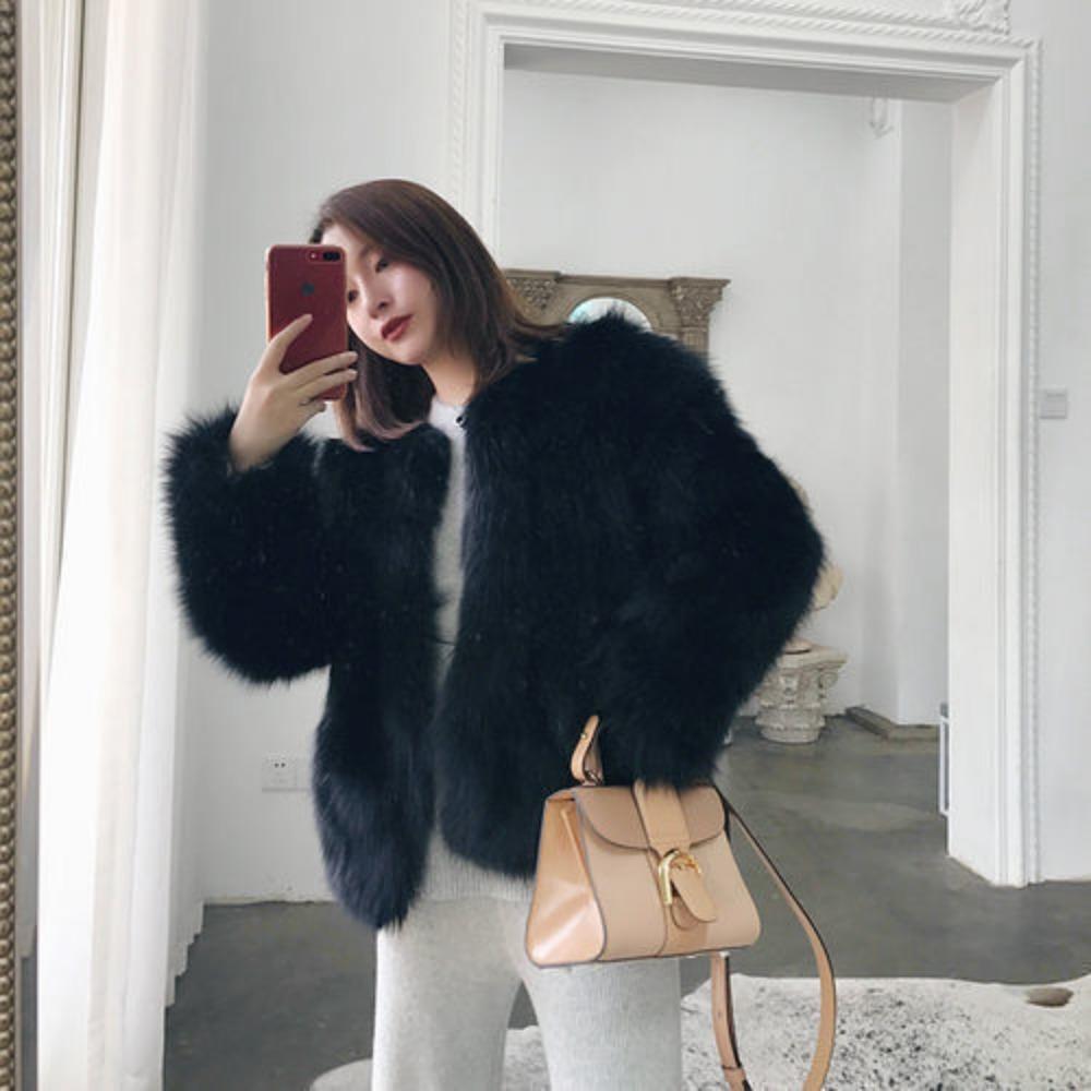 Autumn and Winter New Fashion Imitation Fox Fur Coat Women's Short Slim and Thin Fur Coat Tide