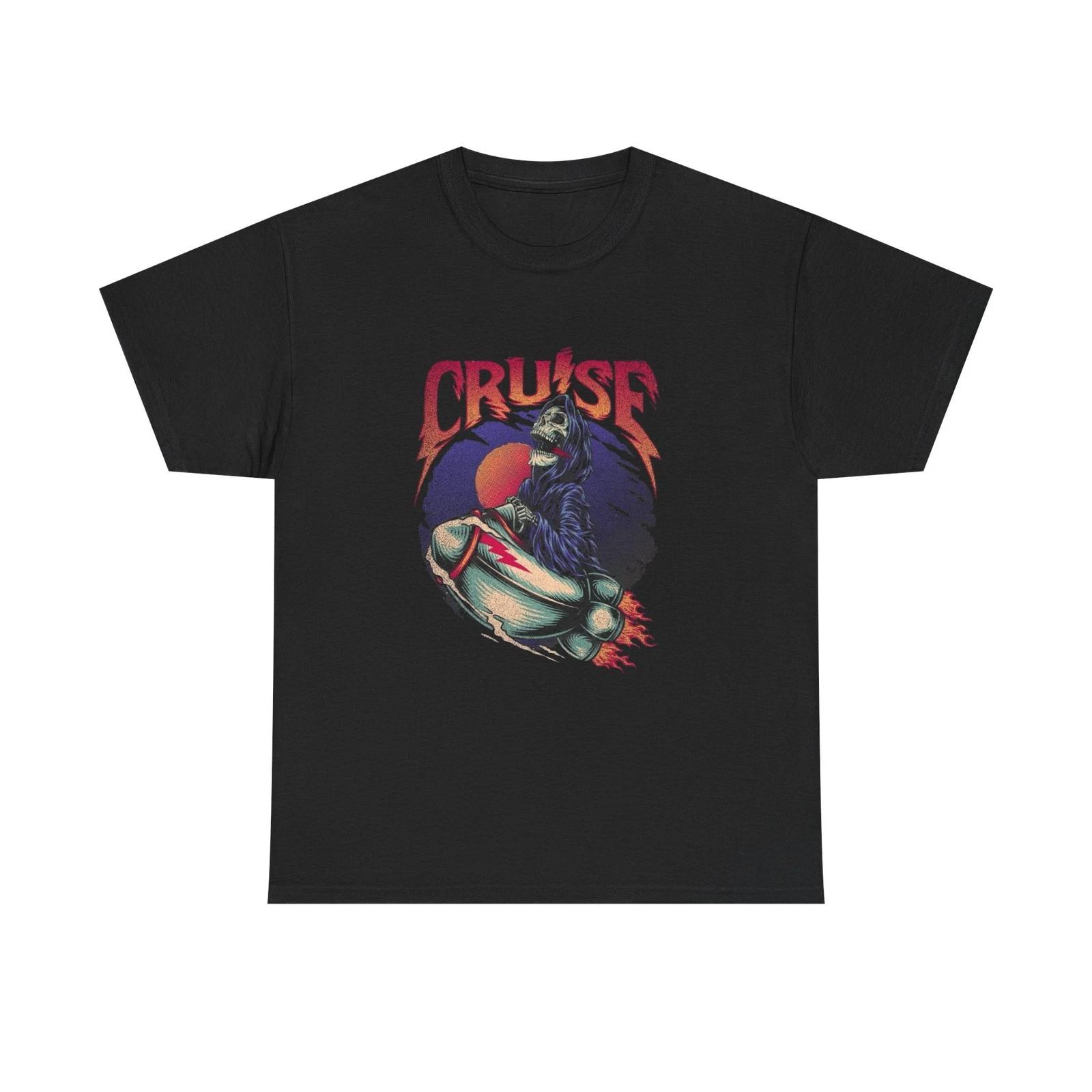 Grim Reaper Skateboarding Funny Graphic T Shirt Unisex Heavy Cotton Tee M