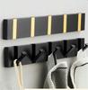 Black Towel Hanger  Robe Hook Folding Clothes Hook Black Gold Clothes Rack Hanger Aluminum Kitchen Hook Door Hanger Wall Mounted