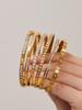 European Classic Zirconia Women's Bracelet: Stainless Steel Design with Rhinestones