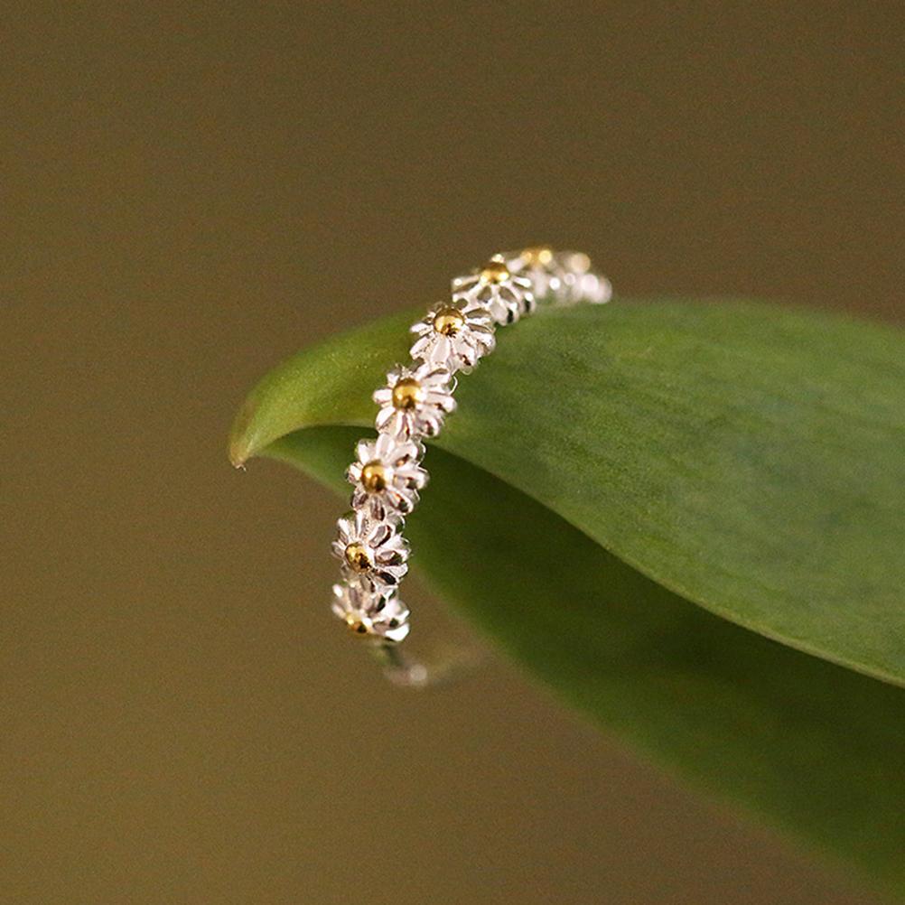Vintage Daisy Rings for Women Adjustable Opening Ring Jewelry Gift for Christmas Birthday Valentine S Day