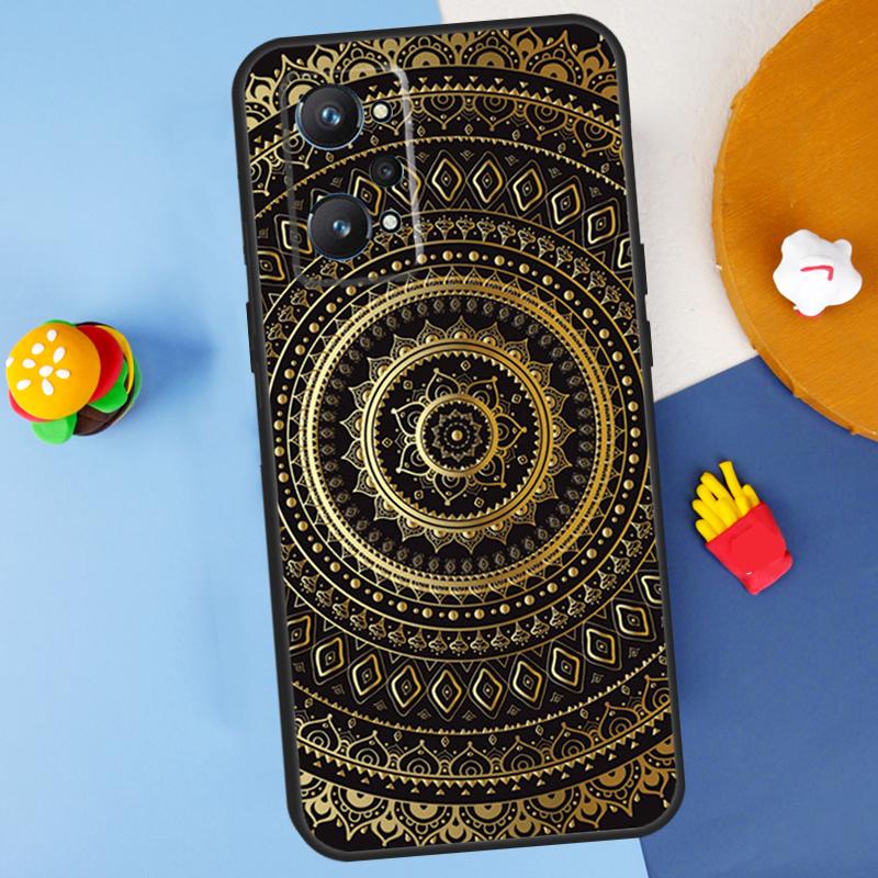 

Indian Floral Henna Mandala For Realme C55 C67 C61 C75 C53 C51 C21Y C25S GT 6 6T 5 GT7 Pro 10 11 12 13 14 Pro Plus Case Realme 10 4G