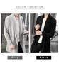 J.STORE Men's Long Cardigan, Flattering, Stylish, with Pockets, Long Sleeves, Gray, Size 5A-J02-GYM